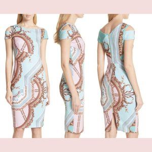 NWT Ted Baker Yanar Versailles Print Bodycon Pencil Dress.  SZ 3/US 6-8